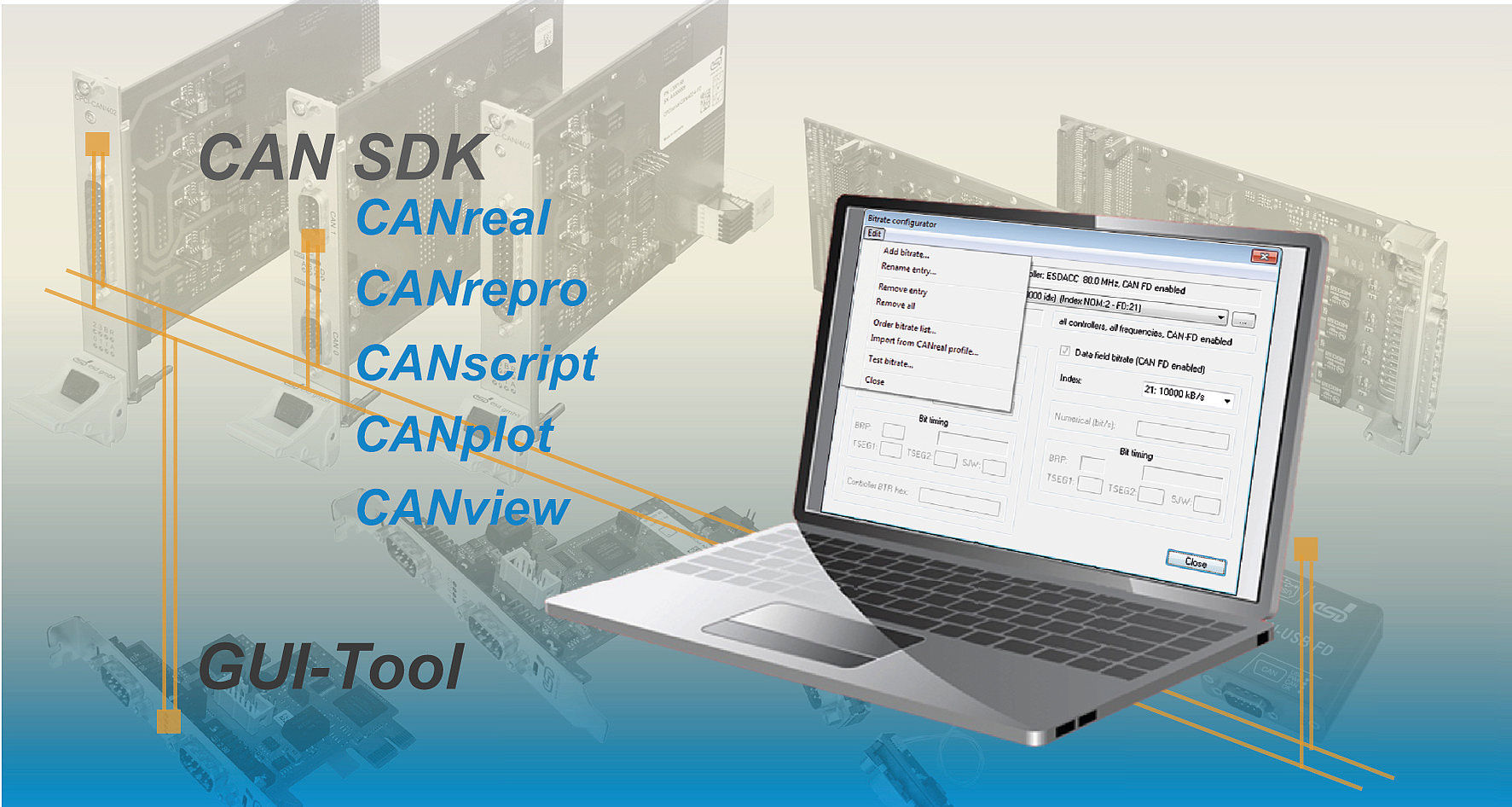 Free Tools for quick Set Up and Operation of CAN Networks
