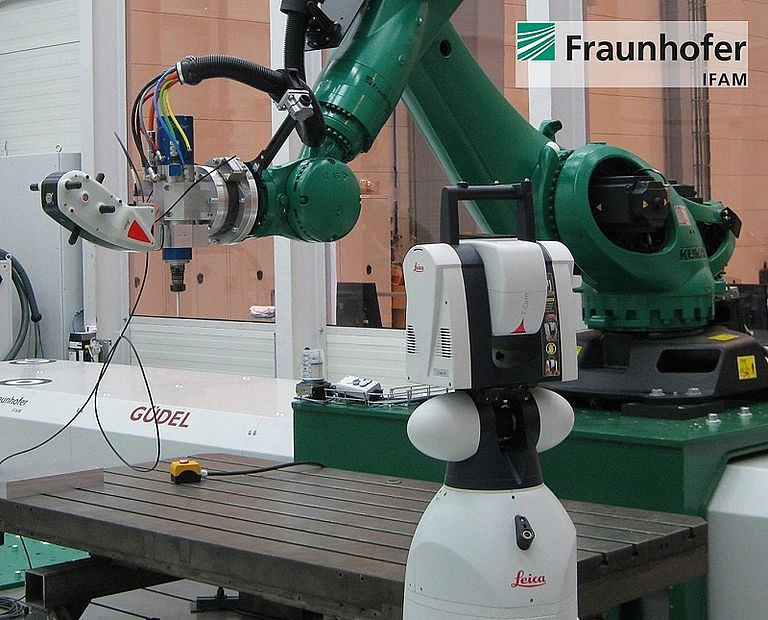 Kuka KR 300 R2500 Ultra and Leica AT901 laser tracker at IFAM