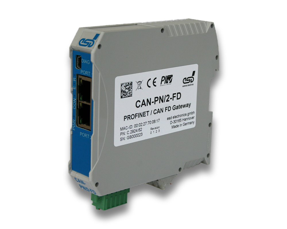 The new gateway CAN-PN/2-FD links CAN FD and PROFINET